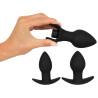 Black Velvets Lot de 3 plugs vibrants Silibutt Noirs